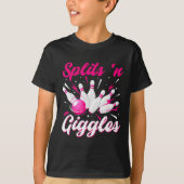 Funny Splits n Giggles Bowling Team Cute Bowler Wo T-shirt (Voorkant)