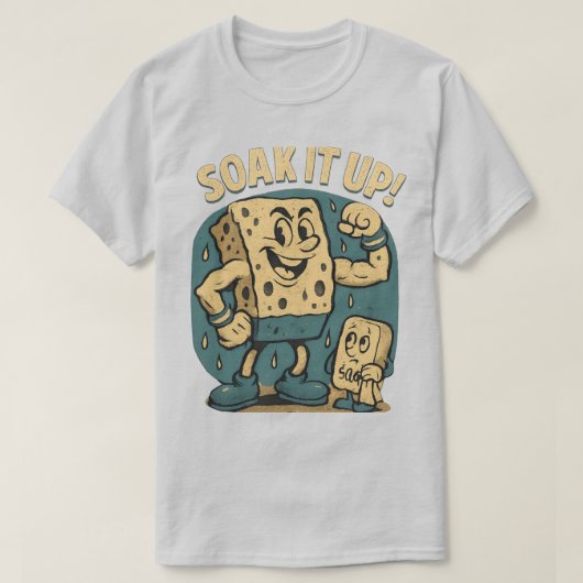 Funny Sponge Cartoon T-shirt (Design voorkant)