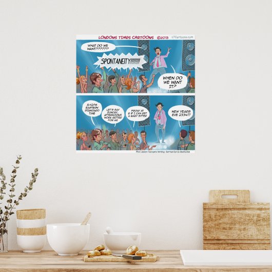 Funny Spontaneity Coach Poster (Keuken)