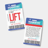 Funny SPOOF Winter Break Custom Ski Lift Ticket Badge (Voor- en achterkant)