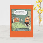 Funny Spooky Halloween Kaart - Kruidige Pompoenen (Gele Bloem)