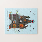 Funny Spooky Monster Family Haunted House Legpuzzel (Horizontaal)