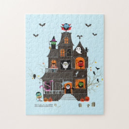 Funny Spooky Monster Family Haunted House Legpuzzel
