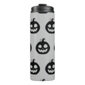 Funny Spooky Pumpkin Faces Halloween Thermosbeker (Voorkant)