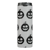 Funny Spooky Pumpkin Faces Halloween Thermosbeker (Achterkant)