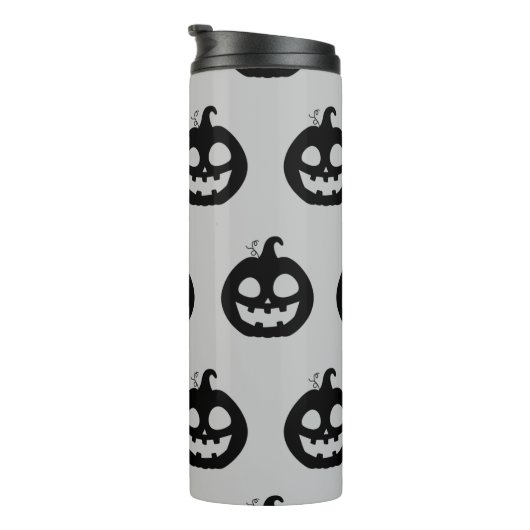 Funny Spooky Pumpkin Faces Halloween Thermosbeker (Geroteerd rechts)