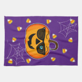 Funny Spooky Pumpkin iconische winkS Kitchen Towel Theedoek (Horizontaal)