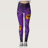 Funny Spooky Pumpkin iconische winkS Leggings (Voorkant)