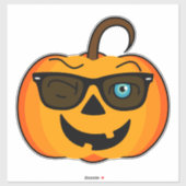 Funny Spooky Pumpkin iconische winkS Sticker (Vel)