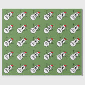 Funny spooky Santa Claus snowman Kerstman Cadeaupapier (Vlak)