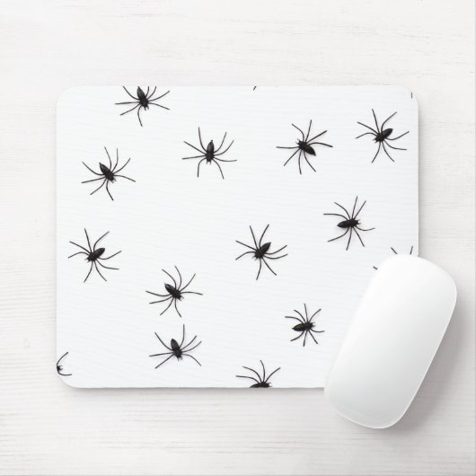 Funny Spooky Spiders Halloween Seamless Pattern Muismat (Met muis)