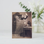  Funny Spooky Victoriaans Ghost Portret Briefkaart (Staand voorkant)