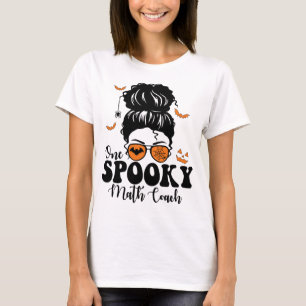 Funny Spooky-Wiskunde Bun Halloween T-shirt