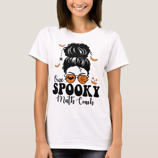 Funny Spooky-Wiskunde Bun Halloween T-shirt (Voorkant)