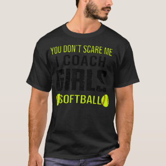 Funny sport softball coach team meisjes citaat t-shirt