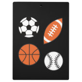 Funny Sports Ball Klembord (Achterkant)