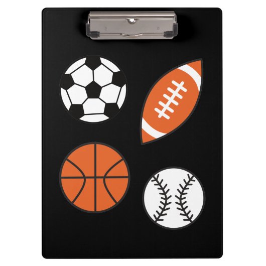 Funny Sports Ball Klembord (Voorkant)