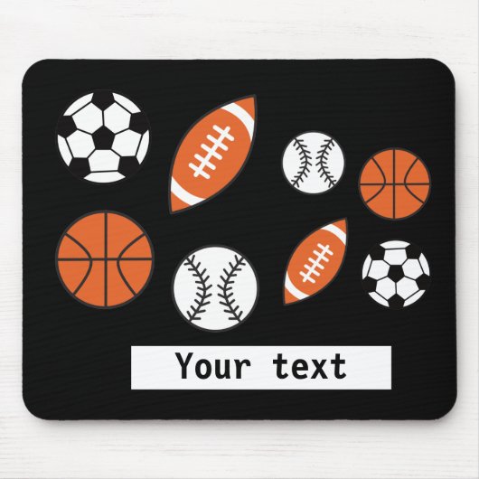 Funny Sports Ball Muismat (Voorkant)