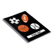 Funny Sports Ball Notitieboek (Rechterzijde)