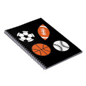 Funny Sports Ball Notitieboek (Rechterzijde)