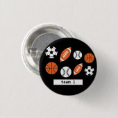 Funny Sports Ball Ronde Button 3,2 Cm (Voorkant /achterkant)