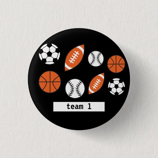 Funny Sports Ball Ronde Button 3,2 Cm (Voorkant)