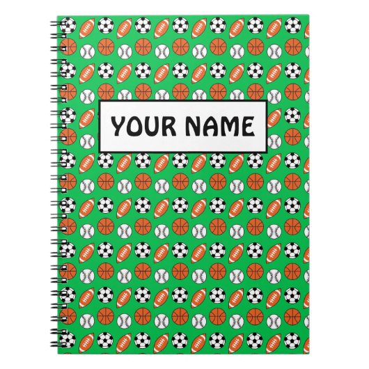 Funny Sports Balls Notitieboek (Voorkant)