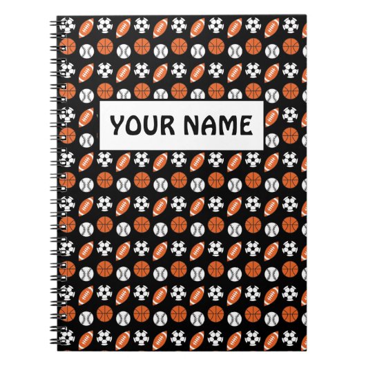 Funny Sports Balls Notitieboek (Voorkant)