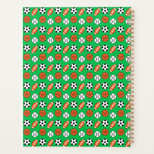 Funny Sports Balls Planner (Achterkant)