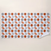 Funny Sports Balls Strandlaken (Voorkant)