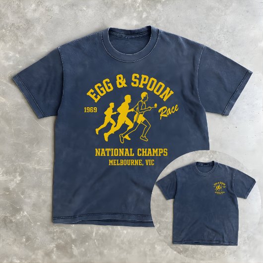 Funny Sports Day Egg and Spoon Race Melbourne T-shirt