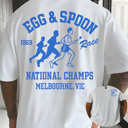 Funny Sports Day Egg and Spoon Race Melbourne T-shirt