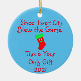 Funny Sports Gambling Ceramic Ornament