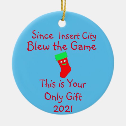 Funny Sports Gambling Ceramic Ornament (Voorkant)