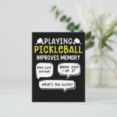 Funny Sports Pickleball Player Briefkaart (Staand voorkant)
