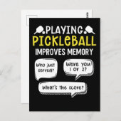 Funny Sports Pickleball Player Briefkaart (Voorkant / Achterkant)