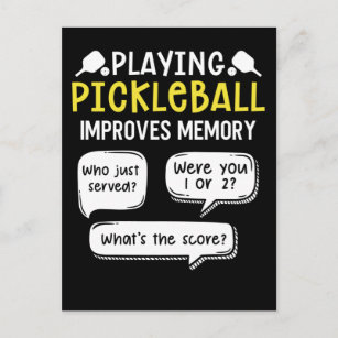 Funny Sports Pickleball Player Briefkaart