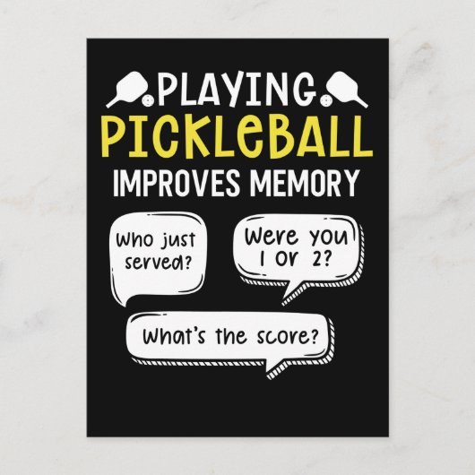 Funny Sports Pickleball Player Briefkaart (Voorkant)