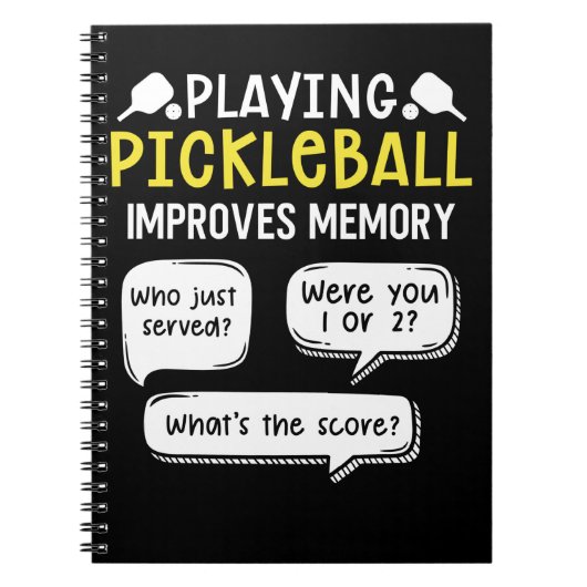 Funny Sports Pickleball Player Notitieboek (Voorkant)