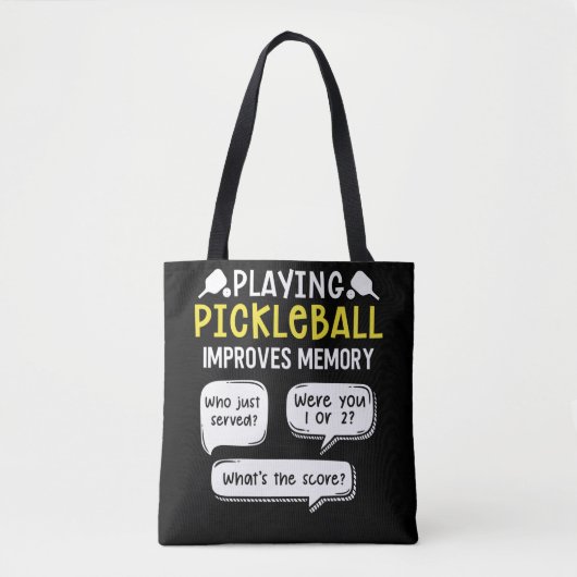 Funny Sports Pickleball Player Tote Bag (Voorkant)