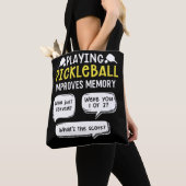 Funny Sports Pickleball Player Tote Bag (Dichtbij)