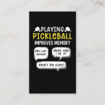 Funny Sports Pickleball Player Visitekaartje<br><div class="desc">Pak je Pickleball-peddels en ballen uit de tas. Grappig Pickle Ball Sport Design voor iedereen die van het spel houdt en een set speelt met een net buitenshuis.</div>