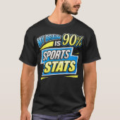 Funny Sports Stats Shirt Brain Odds Team Statistis (Voorkant)