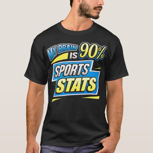 Funny Sports Stats Shirt Brain Odds Team Statistis (Voorkant)