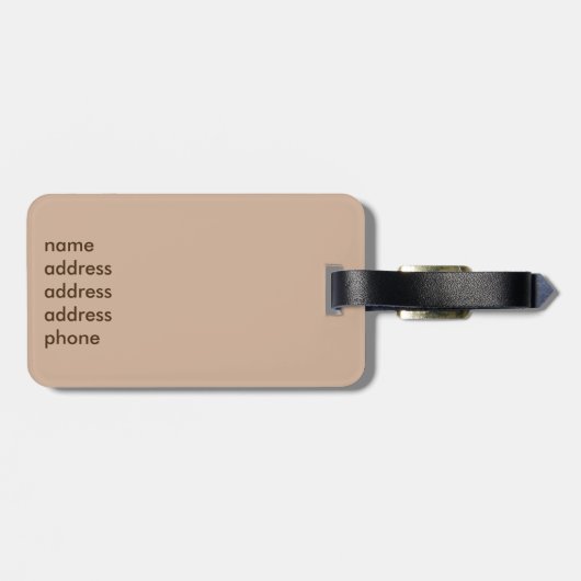 Funny Sporty Giraffe Bagagelabel (Achterkant horizontaal)