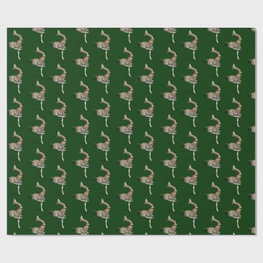 Funny Sporty Giraffe Cadeaupapier (Vlak)