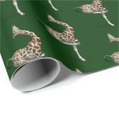 Funny Sporty Giraffe Cadeaupapier (Rol Hoek)