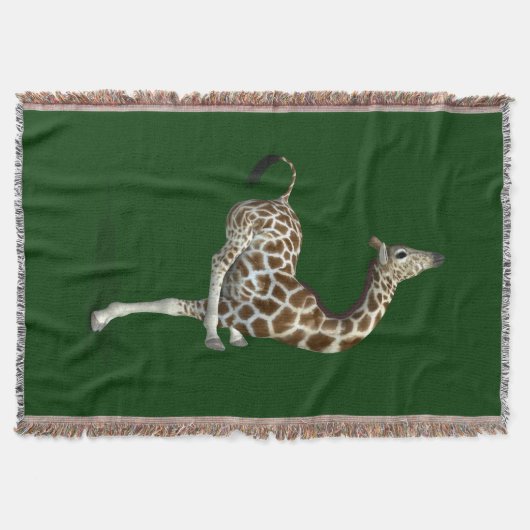 Funny Sporty Giraffe Deken (Voorkant)