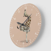 Funny Sporty Giraffe Grote Klok (Hoek)