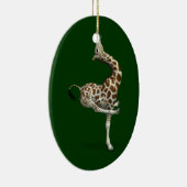 Funny Sporty Giraffe Keramisch Ornament (Rechts)